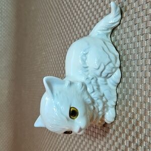 Vintage Goebel W Germany White Porcelain Cat Figurine Statue Persian Collectible